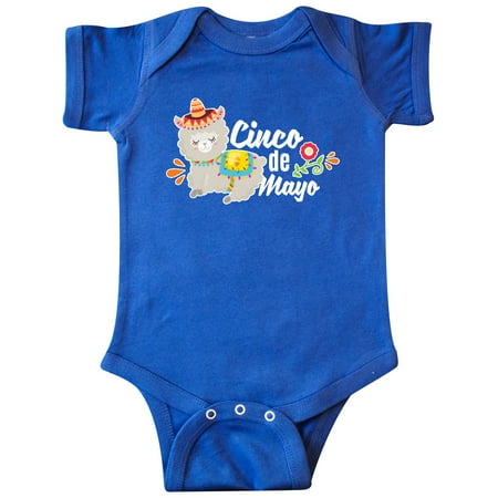 

Inktastic Cinco De Mayo with Llama and Flower Gift Baby Boy or Baby Girl Bodysuit