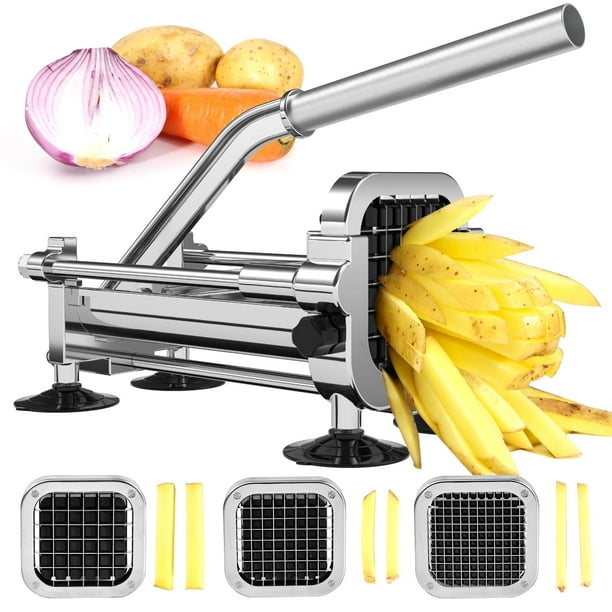 Cortador de patatas fritas Befano de acero inoxidable con 3 cuchillas
