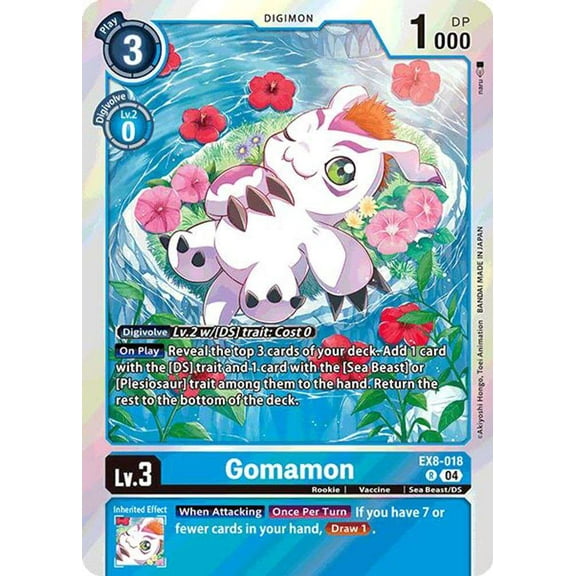 Digimon Chain of Liberation Rare Gomamon EX8-018