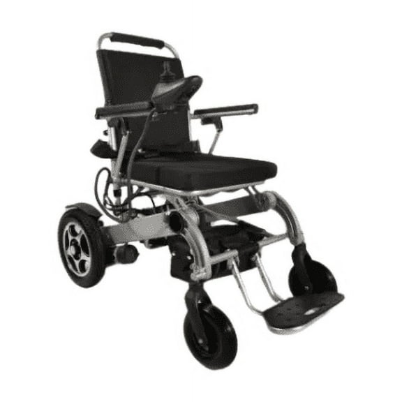 HD Motorized Folding Lightweight Electric Wheelchair for Seniors Adults in Silver, Compact Foldable Mobility Chair with Power Assist, Long Battery Range and Durable Alloy Frame