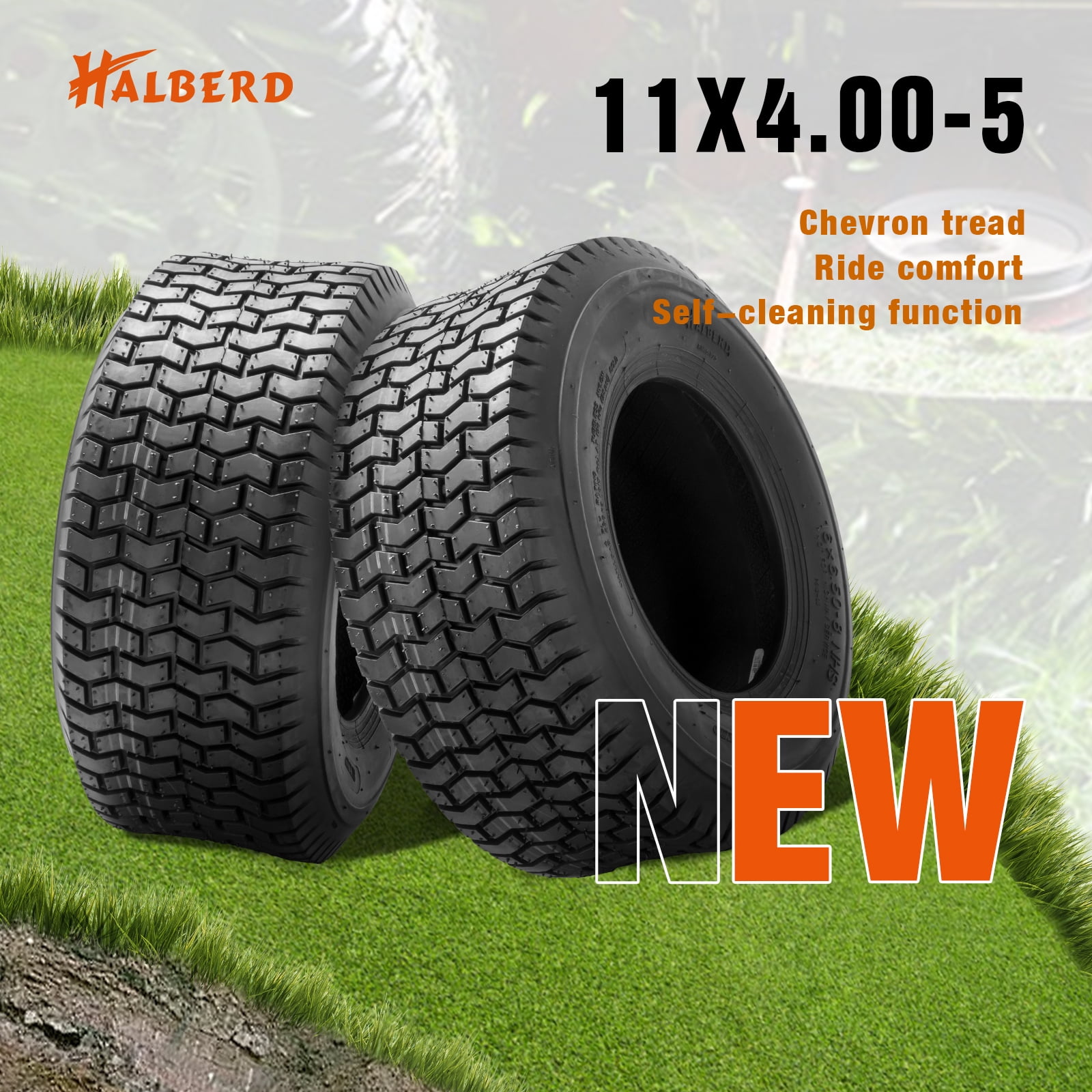 Harberd 11x4.005 Lawn Mower Turf Tires 11x4x5 4PR Turf Friendly Tire