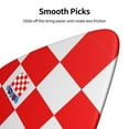 thumbnail image 7 of 6 Pack Croatian-Flag Pattern Guitar Picks In Leather Picks Holder For Bass Electric Acoustic Guitars, 7 of 7