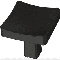 Brainerd P39934W-FB Flat Black 1" Flared Square Cabinet & Drawer Knob