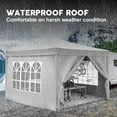thumbnail image 2 of 10'x10' Pop Up Canopy with 4 Sidewalls & Weight Bags, UPF 50+, 2 of 7