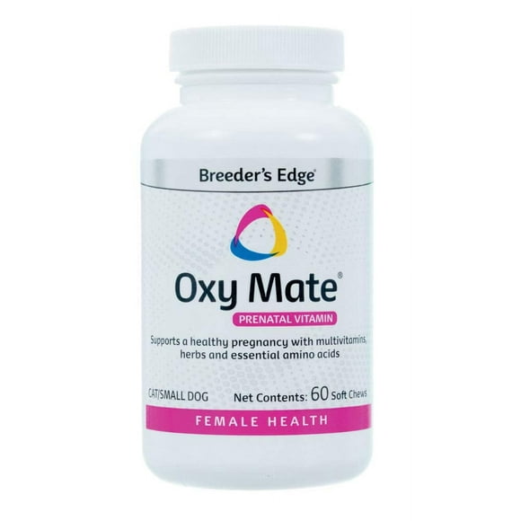 Breeder's Edge Oxy Mate - Prenatal Supplement for Small Dogs & Cats - 60ct Soft Chews