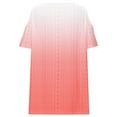 thumbnail image 7 of Tnhcen Women's Summer Loose Fit Off-Shoulder V-Neck Gradient Top - Breathable Spandex Blend Plus Size S-2XL Mesh Shirt, 7 of 7