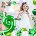 thumbnail image 7 of Green 9th Birthday Decoration, 9th Birthday Party Decoration with Numbers 9 Balloon Confetti Star Heart Giant Foil Balloon for Kids, Boys, 7 of 7