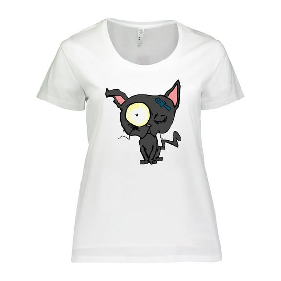 Inktastic Goth Animals Pets Black Cat Women's Plus Size T-Shirt
