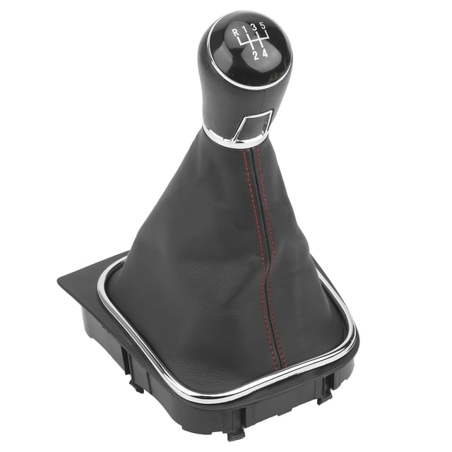 Pomo de palanca de cambios de cuero PU con cubierta a prueba de polvo para A7 MK7 GTD 2013-20185 Speed