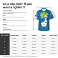 thumbnail image 6 of Lsque Goose Holding an Umbrella pattern Hawaiian Shirt for Men, Unisex Summer Beach Casual Short Sleeve Button Down Shirts-Large, 6 of 9