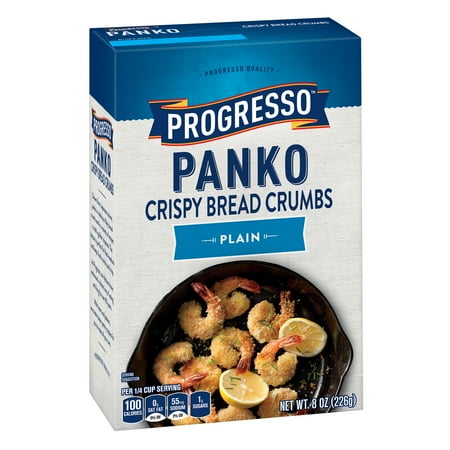 (4 Pack) Progresso Panko Plain Crispy Bread Crumbs, 8 oz Box