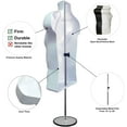 thumbnail image 4 of DisplayTown 2 Pack White Male Mannequins Hollow Back Body Torso w/ Metal Stands with Metal Pole & Hanging Hook for Tshirt Display, S-M Sizes, 4 of 7