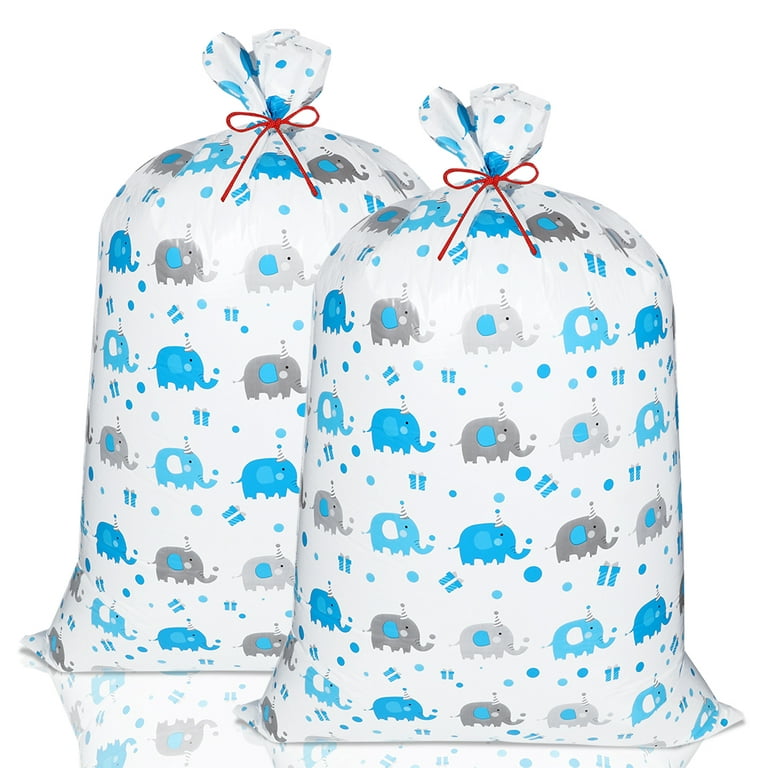 Baby Shower Gift Bag Jumbo Plastic 36 X 44 Elephants For Baby