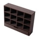 thumbnail image 2 of Caja divisoria de almacenamiento a escala 1:12, miniorganizador, vitrina, bandeja de simulación, diorama, escenario con 12 cuadrículas para mesa de marrón oscuro, 2 of 9