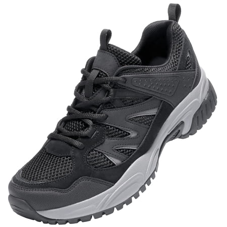 OutPro Men's Hiking Shoes Non-Slip Lightweight Sneakers Breathable Athletic Shoes Low-Top Trail Running Shoes