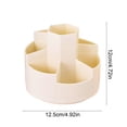 thumbnail image 3 of 360 Degree Rotating Desktop Pen Holder, Stepped Multi Compartment Stationery Storage Bin, Plastic Tableware Organizer for Office Desk, AKLJWH, 3 of 6