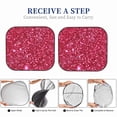 thumbnail image 6 of Bingfone Pink Glitter Print 2-Piece Sun Shade Front Windshield - Foldable Car Front Window Sunshades For Most Sedans Suv Truck - Medium, 6 of 7