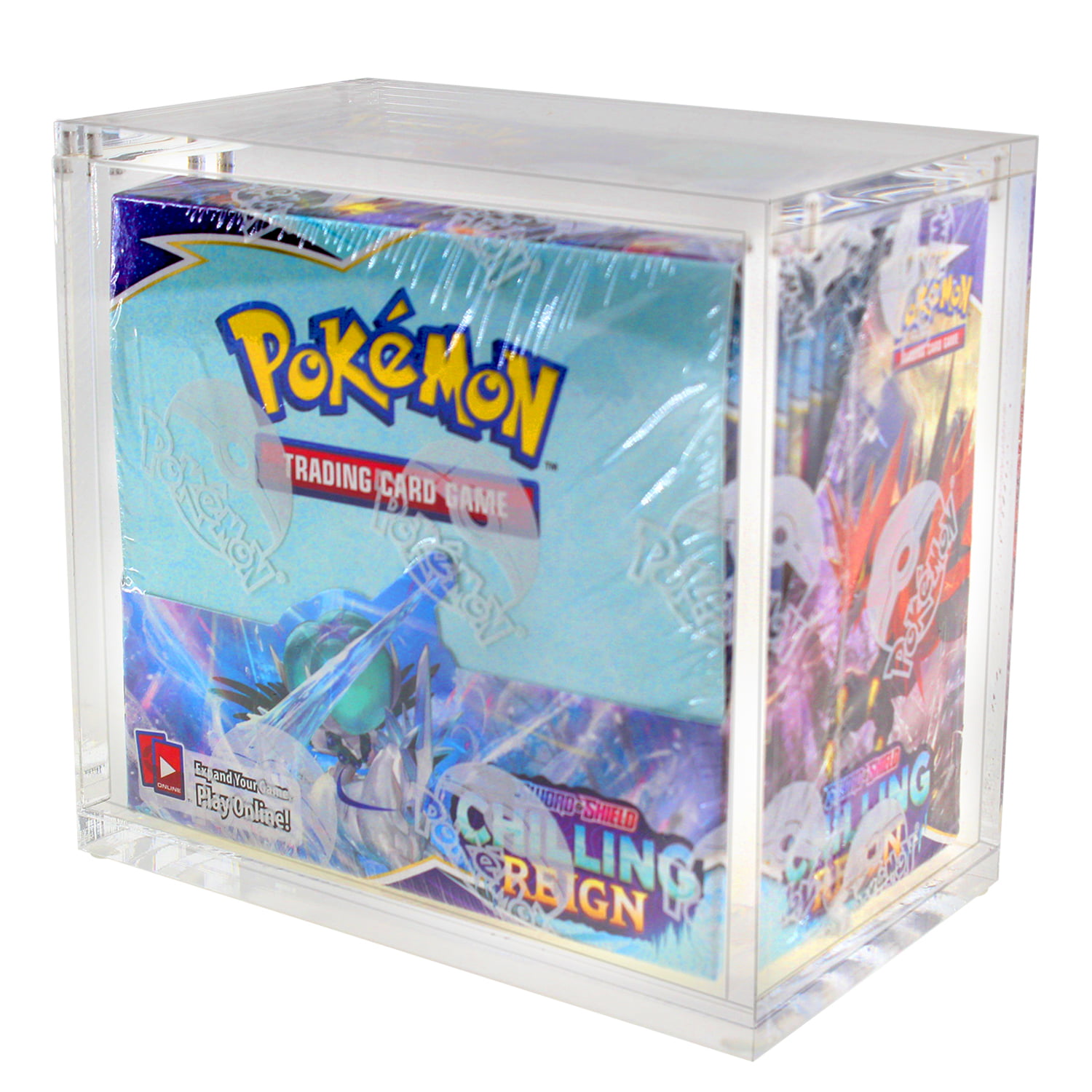 Magnet NO ASSEMBLY Custom MAGNETIC Clear Protective Pokemon Booster Box Case