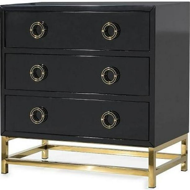 TOV Furniture TOVG5479 31.5 x 15.75 x 31.5 in. Majesty Chest, Black