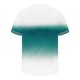 thumbnail image 4 of IYTR Men Gradient Baseball Shirts Short Sleeve Button Down Tee Tops Loose Fit Streetwear T Shirt Sporty Outfit (Green,XXL), 4 of 4