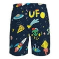thumbnail image 6 of Disketp Men'S Swim Trunks Hawaiian Breathable Surf Beach Swimsuits Mesh Lining Beach Shorts With Pockets-Funny Spaceships, 6 of 9