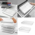 thumbnail image 2 of Clear Document Storage Box Stackable Filing Containers Paper Storage Box, 2 of 15