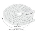 thumbnail image 2 of Uxcell 10 Feet Tug of War Rope for Adults Teen 3-Strand Natural Twisted Cotton Rope with Flag White, 2 of 6