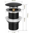 thumbnail image 2 of Heavy-Duty Copper Pop-up Drain for Bathroom Sinks, Universal Design Ensures High Density Fit, Multi-Layer Electroplating Process for Durability, 2 of 5