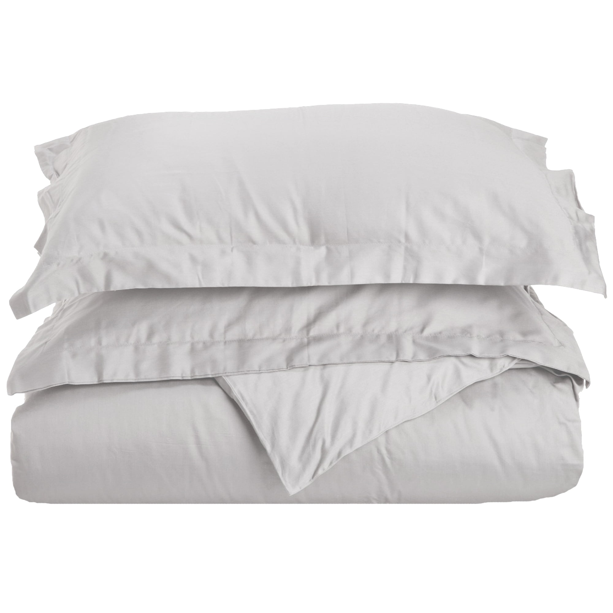 300Thread Duvet Cover Set, LongStaple Cotton, Full/Queen, Light Grey