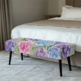 thumbnail image 2 of Psesaysky Hydrangea Floral Polyester Spandex Bench Seat Slipcover with Elastic Hem, Soft Dust Resistant Rectangular Long Cover for Dining Room Bedroom, 2 of 9