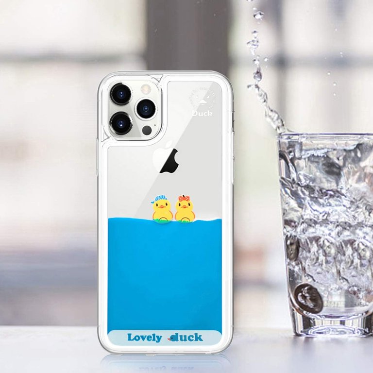 Compatible with iPhone 12 Pro Case Liquid Moving Quicksand Funny