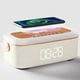 thumbnail image 1 of wonima44 LOVME Alarm Clock Bluetooth Speaker for Bedroom, Bluetooth Stereo Sound Speaker, Fast 15W Wireless Charger, Dimmer, Night Light for Heavy Sleepers, Gift Set, Bedside(Khaki), 1 of 1