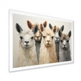 thumbnail image 5 of Designart "Curious Alpacas Collage In Beige And Grey" Alpacas Picture Framed Canvas Art Print, 5 of 5