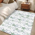 thumbnail image 5 of Summer Nautical Washable Area Rugs 4'x6', Ocean Cartoon Starfish Coastal Bubbles Low Pile Throw Living Room Rug Non-Slip Sturdy Edge Binding Carpet for Indoor Entryway Bedside Kitchen, 5 of 9