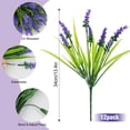 thumbnail image 7 of Artificial Lavender Flowers 12 Bundles Fake Plants for Outdoor Patio Garden Decor 15 Inch Faux Monkey Grass for Porch Indoor -Purple, 7 of 7