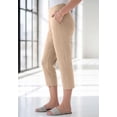 thumbnail image 3 of Roaman's Women's Plus Size Petite Plus Size Soft Knit Relaxed Pull-On Capri Pant, 3 of 6