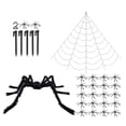 thumbnail image 4 of Decoración de araña de Halloween 22x Arañas pequeñas de PP Flexible Realista Multifuncional 5M Web blanca 125cm Araña de peluche para ambiente, 4 of 9
