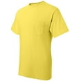 thumbnail image 3 of Hanes Beefy-T Men`s Pocket T-Shirt, XL, Yellow, 3 of 7