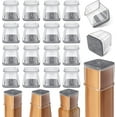 thumbnail image 1 of 24 Piezas Protectores para Patas de sillas, Cuadrado Silicona Antideslizantes para Muebles, Protección el Suelos Duros, Almohadilla de Fieltro, Grande, 1 of 4