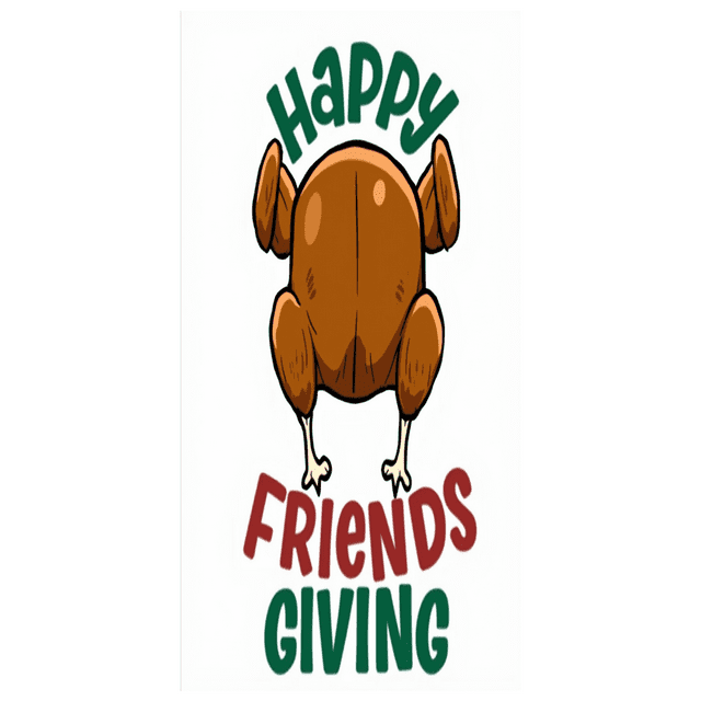 Autumn Leaves Happy Friendsgiving Turkey Banner for Thanksgiving Celebration Fall Party Indoor Decor