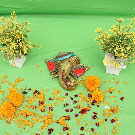 Diwali Gift Item for home Decoration Metal Ganesha Ganpati Lord Ganesh Statue Idol - Wall Hanging