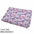 thumbnail image 5 of Purple Floor Pillow Lounger Cover, Watercolor Style Floral Fireworks Blooming Flowers Abstract Spiral Doodle Spots Art, Nap Mat Printed Fabric Case for 5 Pillows, 88" x 36", Blue Pink, by Ambesonne, 5 of 5