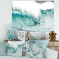 thumbnail image 3 of Designart 'Massive Blue Waves Breaking Beach ' Seashore Canvas Art Print, 3 of 3