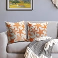thumbnail image 3 of Orange Starfish Pillow Covers 20x20 Set of 2 Summer Ocean Beach Coastal Outdoor Decorative Throw Pillows Beachy Nautical Pillowcases Linen Cushion Case Decor for Home Sofa Couch Bed, 3 of 6