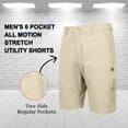 thumbnail image 3 of Men's 6 Pocket All Motion Stretch Utility Golf Shorts (32-42), 3 of 7