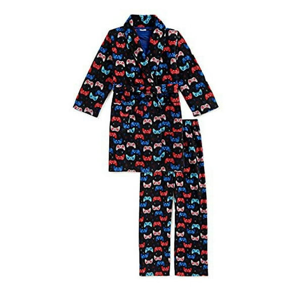 Game Over Remote Graphic Tee, Pants & Robe Pajama Set 3-Piece, X-Small