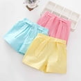 thumbnail image 4 of Lovskoo 2-11Y Summer Children's Girls' Casual Shorts Elastic Outwear Hot Pants Streamer Solid Color Versatile Pants Pink, 4 of 4