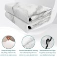 thumbnail image 4 of Queen Quilt Set 90''x96'', Marble Lightweight Summer Bedspread Coverlet Set with 2 Pillow Shams, Modern Grey White Rock Monochrome Simple Breathable All Season Quilt Bedding for Bedroom/Guest Room, 4 of 9