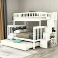 thumbnail image 2 of Off-White Twin Over Double Wood Bunk Bed W Trundle, 2 of 2