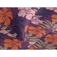 thumbnail image 3 of Ambesonne Floral Quilted Coverlet 2 Pcs, Minimalist Hibiscus Flowers, Twin Size, Dark Magenta Blush, 3 of 4